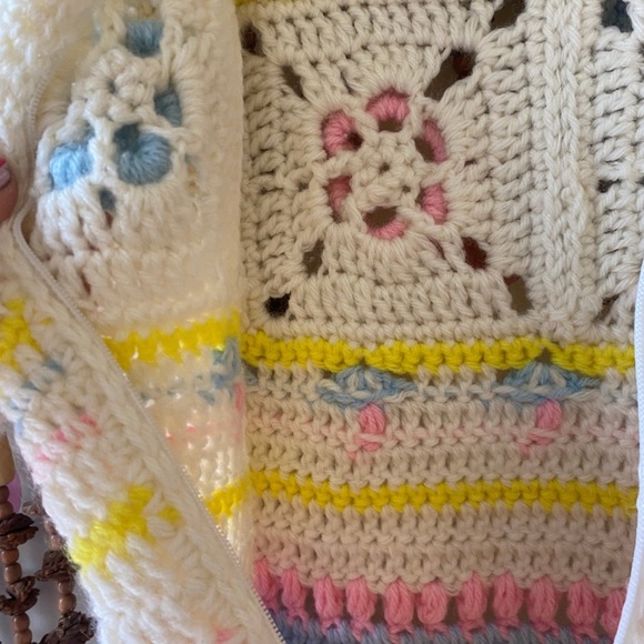 Vintage Handmade Crocheted Baby Bunting Bag, Sleep Sack - Picture 4 of 5
